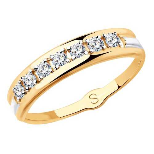 Кольцо женское SOKOLOV из золота со Swarovski Zirconia 81010426 р.17.5 в Фианит-Ломбард