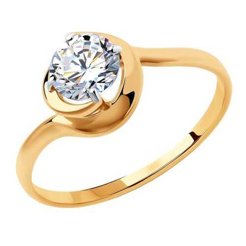 Кольцо женское SOKOLOV из золота со Swarovski Zirconia 81010451 р.17.5 в Фианит-Ломбард
