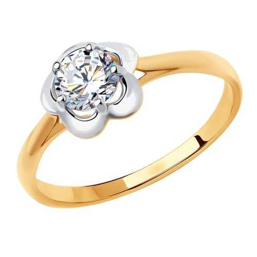 Кольцо женское SOKOLOV из золота со Swarovski Zirconia 81010452 р.16 в Фианит-Ломбард
