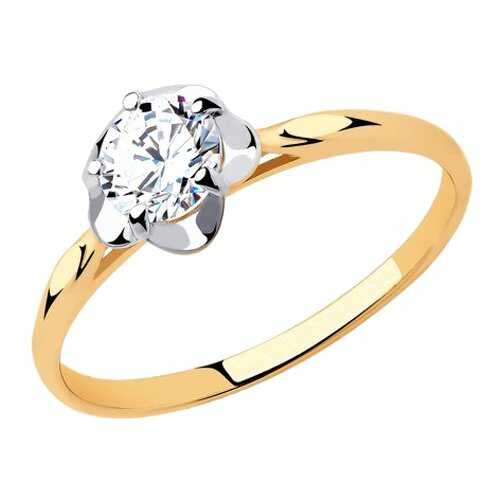 Кольцо женское SOKOLOV из золота со Swarovski Zirconia 81010453 р.16.5 в Фианит-Ломбард