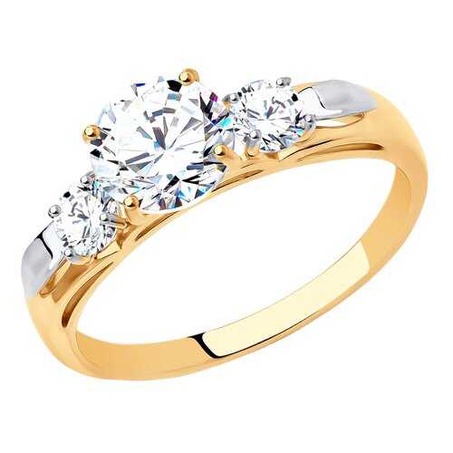 Помолвочное кольцо женское SOKOLOV из золота со Swarovski Zirconia 81010194 р.20 в Фианит-Ломбард