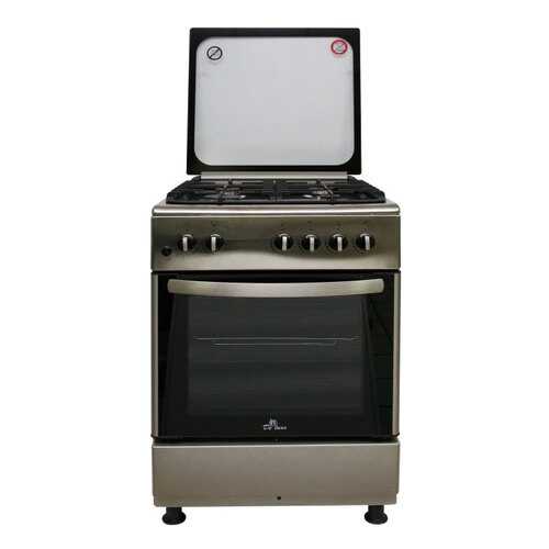 Газовая плита DeLuxe 606040.24-000Г (КР) ЧР Silver в Фианит-Ломбард