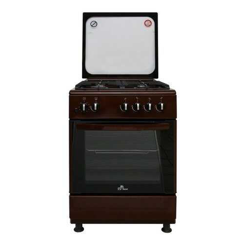 Газовая плита DeLuxe 606040.24-002Г (КР) ЧР Brown в Фианит-Ломбард