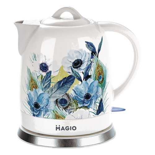 Чайник электрический Magio МG-973 White/Blue в Фианит-Ломбард