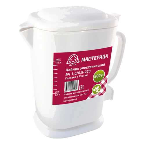Чайник электрический Мастерица ЭЧ 1.0/0.8-220 White в Фианит-Ломбард