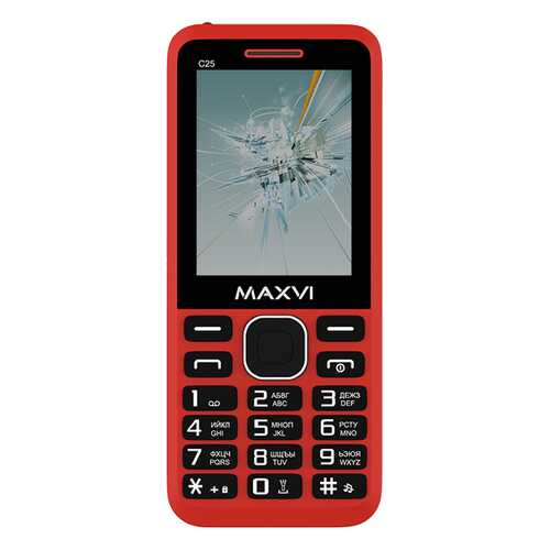 Мобильный телефон Maxvi C25 Red в Фианит-Ломбард