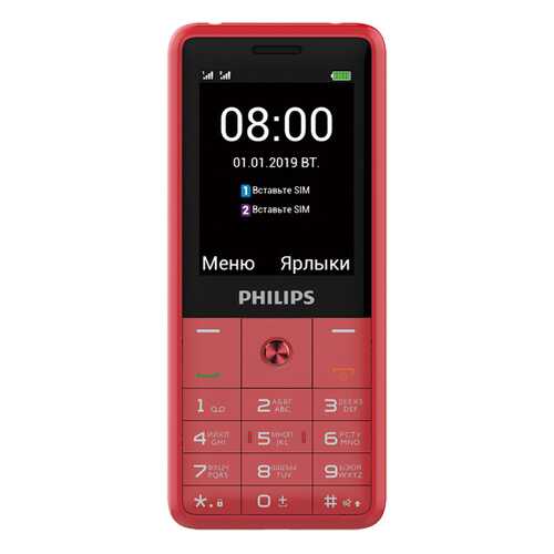 Мобильный телефон Philips Xenium E169 Red в Фианит-Ломбард