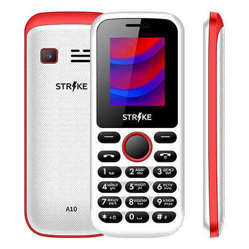 Мобильный телефон STRIKE A10 White/Red в Фианит-Ломбард