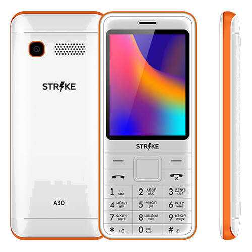 Мобильный телефон STRIKE A30 White/Orange в Фианит-Ломбард