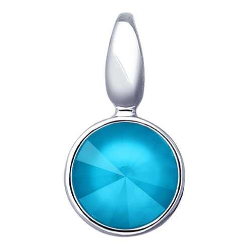 Подвеска SOKOLOV из серебра с голубым кристаллом Swarovski 94032073 в Фианит-Ломбард