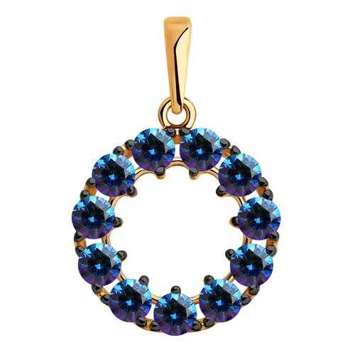 Подвеска SOKOLOV из золота с синими Swarovski Zirconia 81030148 в Фианит-Ломбард