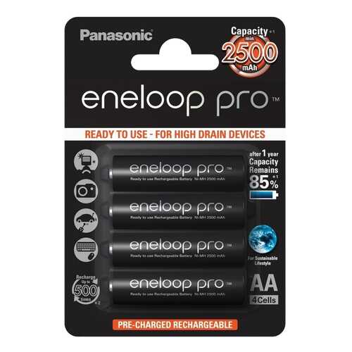 Аккумуляторная батарея Panasonic Eneloop BK-3HCDE/4BE 4 шт в Фианит-Ломбард