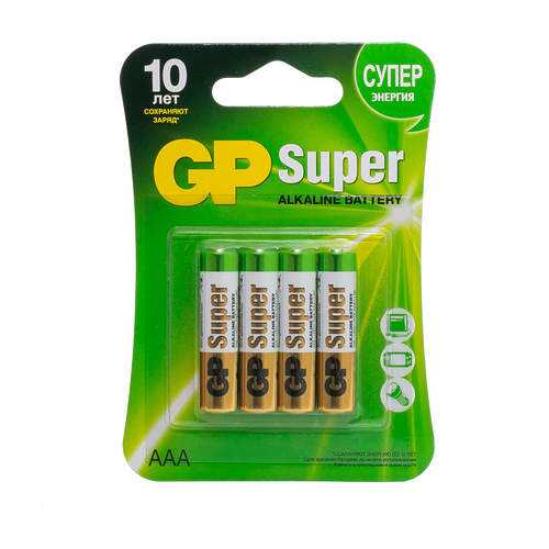 Батарейка GP Batteries Super Alkaline Battery AAA 4 шт в Фианит-Ломбард