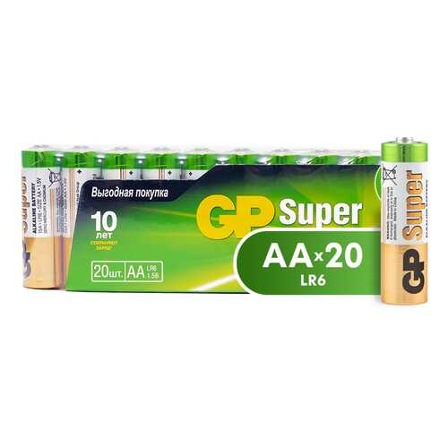 Батарейка GP Super Alkaline АА (15A-2CRVS20) 20 шт в Фианит-Ломбард