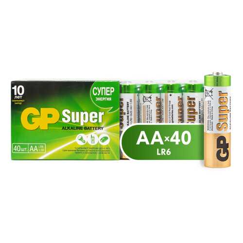 Батарейка GP Super Alkaline АА (15A-2CRVS40) 40 шт в Фианит-Ломбард