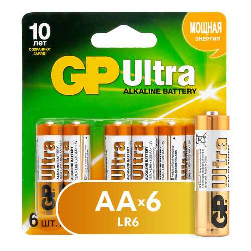 Батарейка GP Ultra AA (15AU4/2-CR6) 6 шт в Фианит-Ломбард
