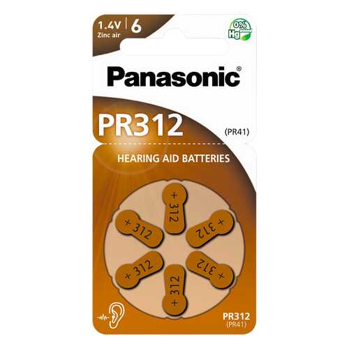 Батарейка Panasonic PR-312/6LB 6 шт в Фианит-Ломбард