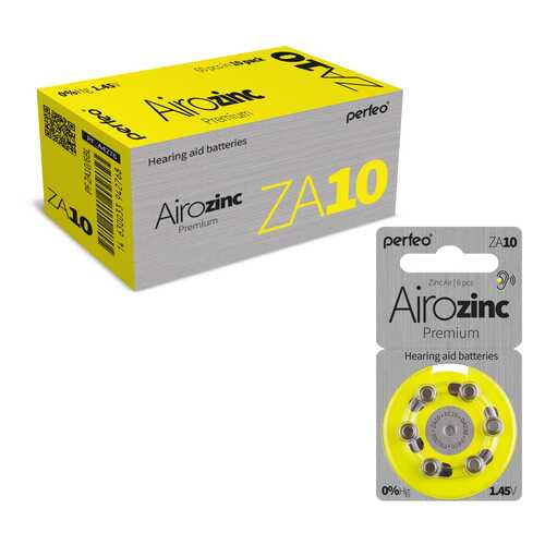 Батарейка Perfeo ZA10/6BL Airozinc Premium 60 шт в Фианит-Ломбард