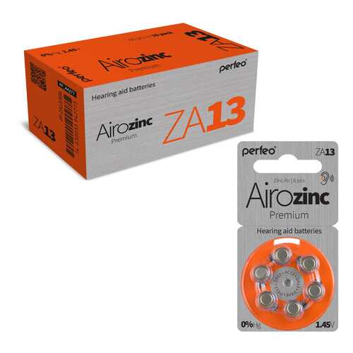 Батарейка Perfeo ZA13/6BL Airozinc Premium 60 шт в Фианит-Ломбард
