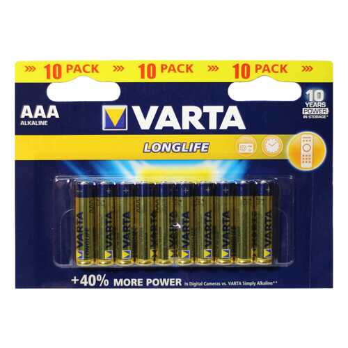 Батарейка Varta Longlife AAА 10 шт в Фианит-Ломбард