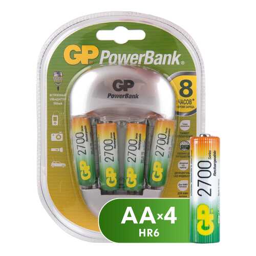 Зарядное устройство + аккумуляторы GP PB27GS270-2CR5 AA 4 шт. 2550 mAh в Фианит-Ломбард