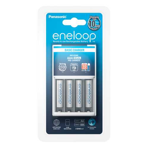 Зарядное устройство + аккумуляторы Panasonic eneloop K-KJ51MCC04E AAA 4 шт. 750 mAh в Фианит-Ломбард
