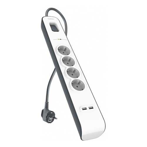 Сетевой фильтр Belkin Surge Protectors BSV401vf2M, 4 розетки, 2 м, White в Фианит-Ломбард