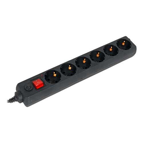 Сетевой фильтр BURO 600SH-1,8-B, 6 розеток, 1,8 м, Black в Фианит-Ломбард