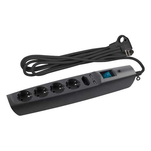 Сетевой фильтр ЭРА SFU-5es-2m-B, 5 розеток, 2 м, Black в Фианит-Ломбард