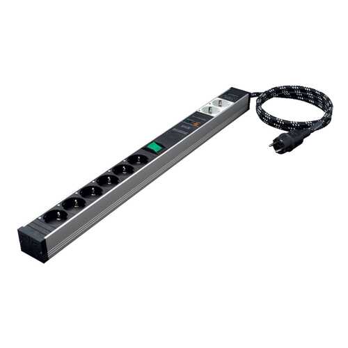 Сетевой фильтр In-Akustik AC-2502-SF8, 6 розеток, 1,5 м, Silver/Black в Фианит-Ломбард
