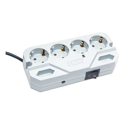 Сетевой фильтр MOST Compact СHV, 6 розеток, 2 м, White в Фианит-Ломбард