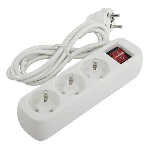 Удлинитель Defender S318, 3 розетки, 1,8 м, White в Фианит-Ломбард
