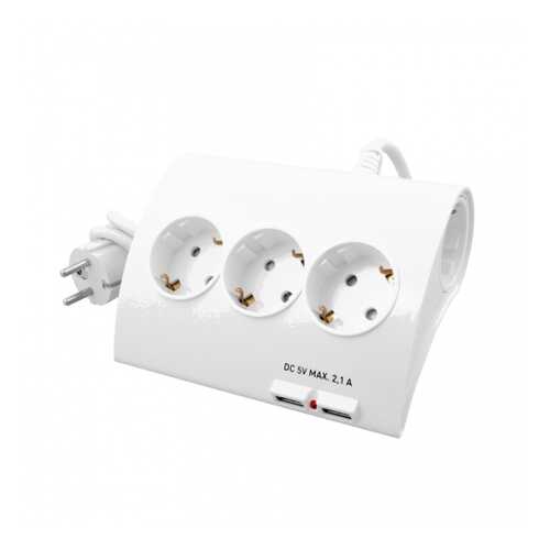 Удлинитель СТАРТ S5x1-ZDV2USB, 3 розетки, 1 м, White в Фианит-Ломбард