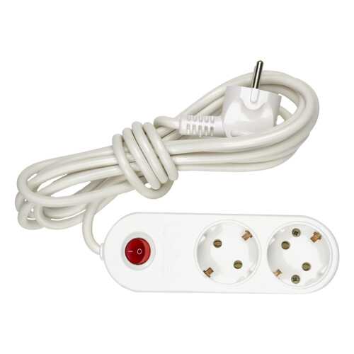 Удлинитель Uniel S-GCE2-3B, 2 розетки, 3 м, White в Фианит-Ломбард