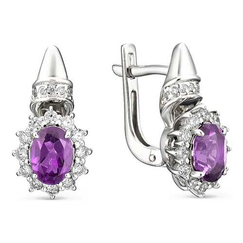 Серьги АЛЬКОР SILVER 02-0889 в Фианит-Ломбард