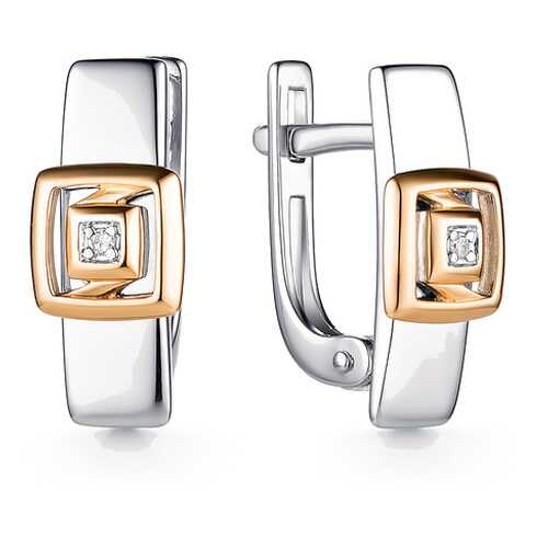 Серьги АЛЬКОР SILVER 02-1321 в Фианит-Ломбард