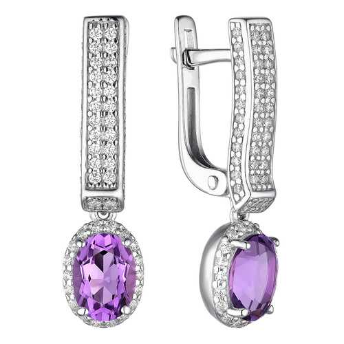Серьги АЛЬКОР SILVER 02-1913 в Фианит-Ломбард