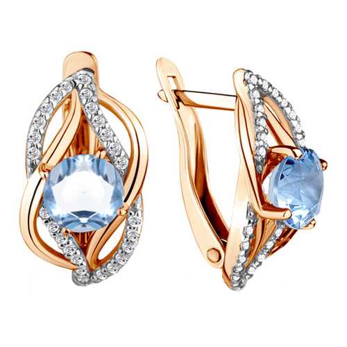 Серьги Aquamarine 4405205А.6 в Фианит-Ломбард