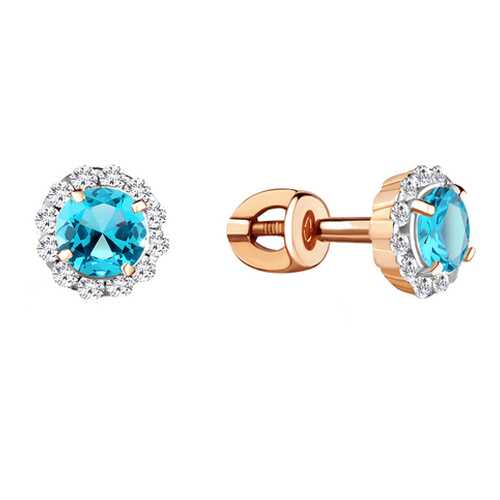 Серьги Aquamarine 4408605А.6 в Фианит-Ломбард