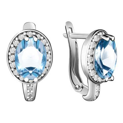Серьги Aquamarine 4413705А.5 в Фианит-Ломбард