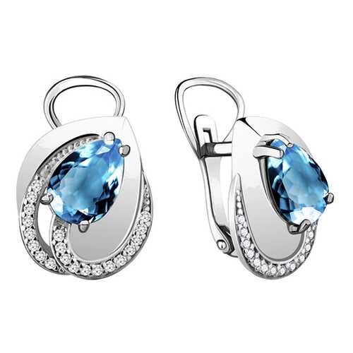 Серьги Aquamarine 4478705А.5 в Фианит-Ломбард