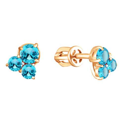 Серьги Aquamarine 4480205.6 в Фианит-Ломбард