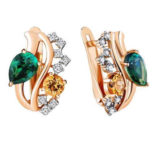 Серьги Aquamarine 44856533А в Фианит-Ломбард