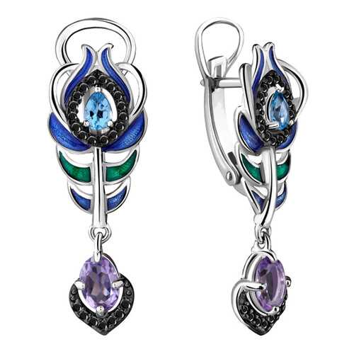 Серьги Aquamarine 4488130Ч.5 в Фианит-Ломбард