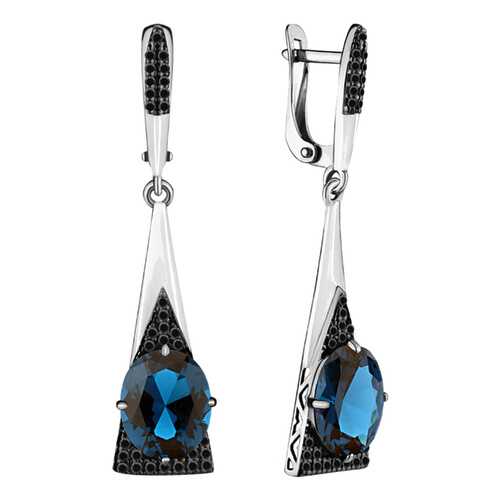 Серьги Aquamarine 4702893Ч.5 в Фианит-Ломбард