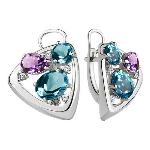 Серьги Aquamarine 4706732А.5 в Фианит-Ломбард