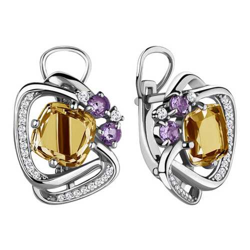 Серьги Aquamarine 47091601А.5 в Фианит-Ломбард