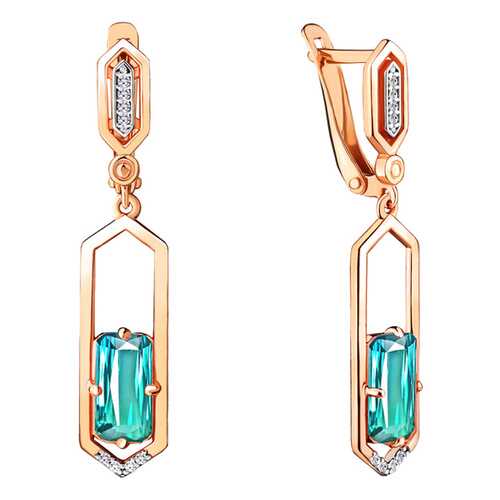 Серьги Aquamarine 4716488А.6 в Фианит-Ломбард