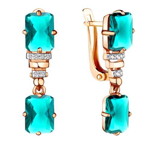 Серьги Aquamarine 4716988А.6 в Фианит-Ломбард