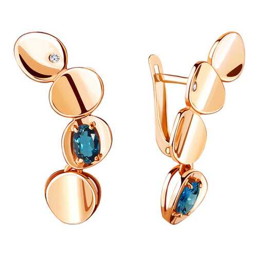 Серьги Aquamarine 4718108А.6 в Фианит-Ломбард